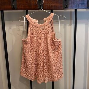 Nine West Lace Top Peach